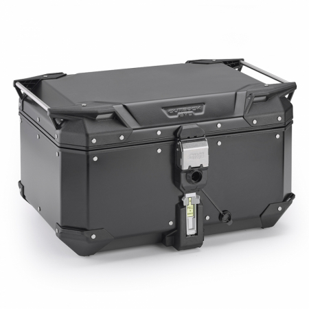 GIVI TREKKER OUTBACK EVO SORT ALUMINIUM TOPPBOKS 58L i gruppen MC / MC-TILBEHØR / MC-VESKER / Topboks hos HanssonsMC (321-OBKEV58B)