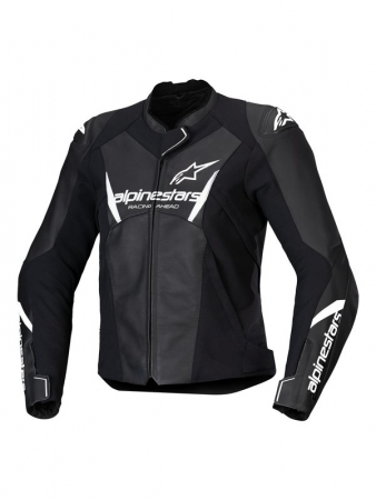 Alpinestars Stella Faster V3 Sort/Hvit Skinnjakke Strl 38 i gruppen MC / MC-klær dame / MC-Jakker Dame hos HanssonsMC (693-3113625-12-38)
