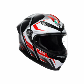 AGV K6 S  KARVE MATT SORT/HVIT/RD