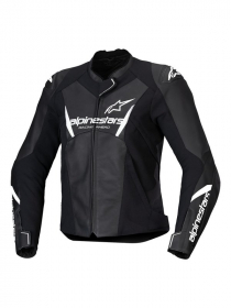 Alpinestars Stella Faster V3 Sort/Hvit Skinnjakke Strl 38