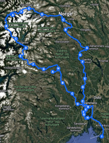 Hanssons MC 4-dagers Høsttur i Norge 3-6 September
