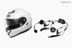 Shoei Neotec3 Hvit + Sena SRL3