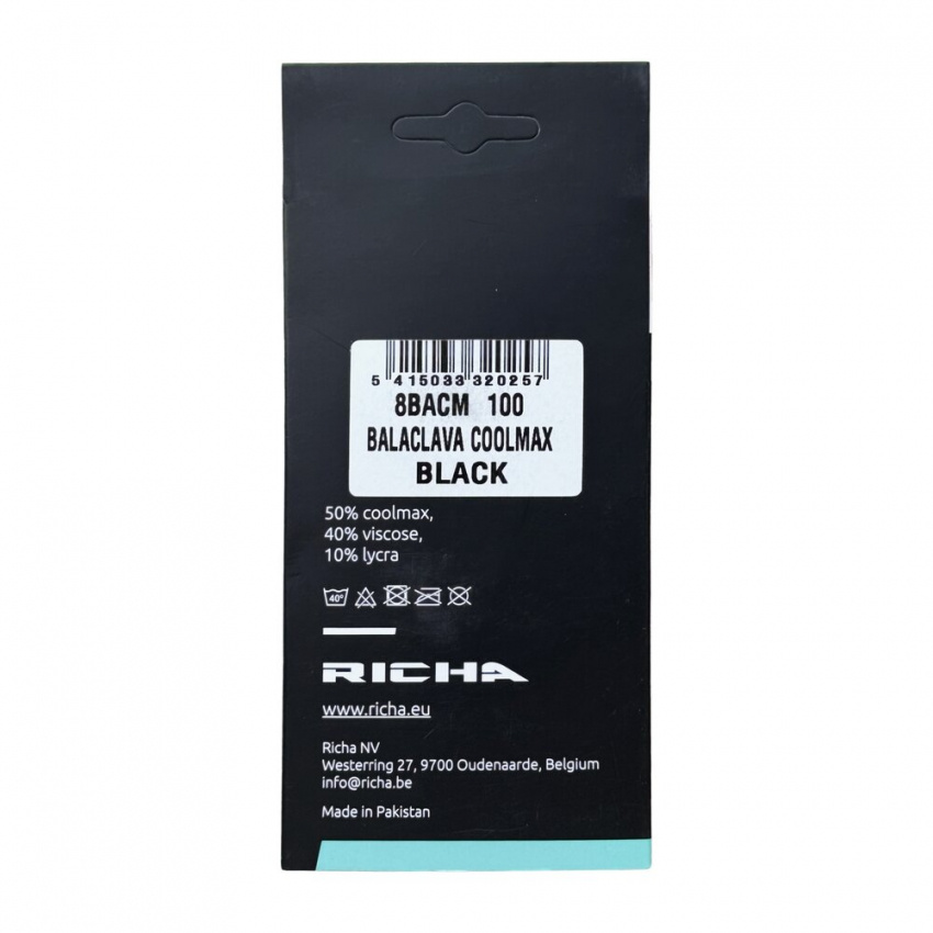 RICHA BALAKLAVA COOLMAX SORT ONESIZE